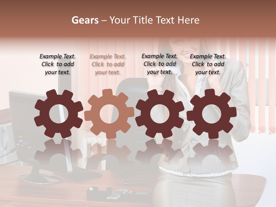 Friendly Information Girl PowerPoint Template