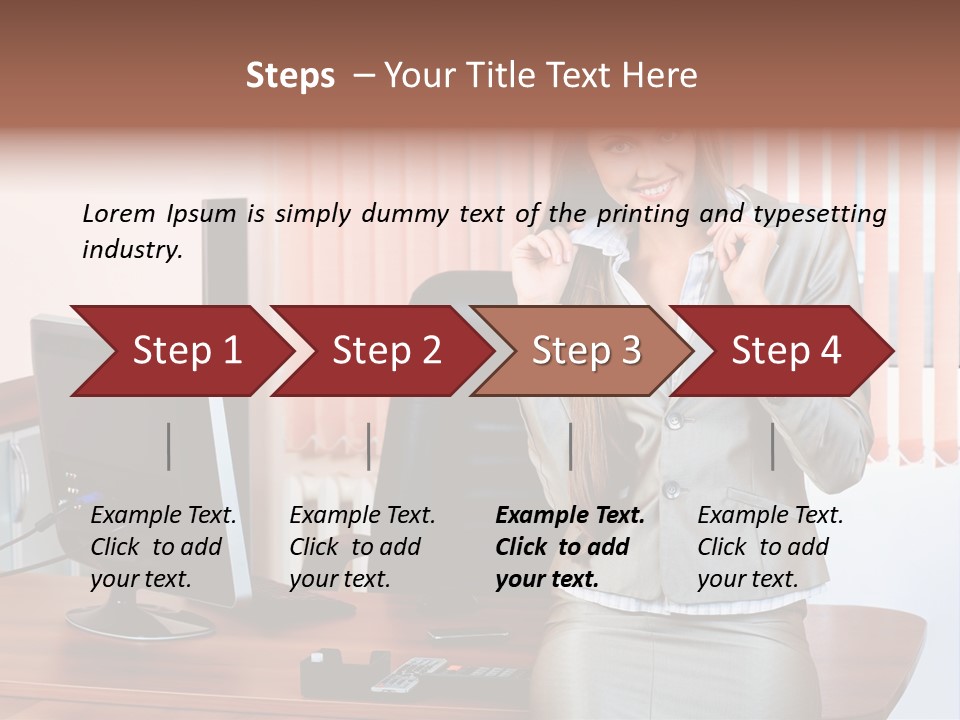 Friendly Information Girl PowerPoint Template