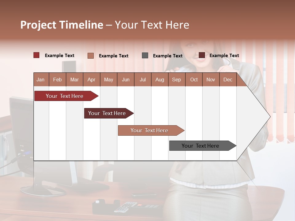 Friendly Information Girl PowerPoint Template