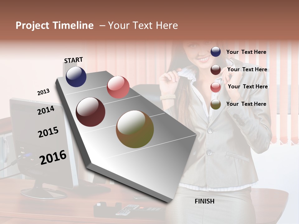 Friendly Information Girl PowerPoint Template
