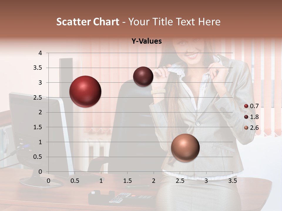 Friendly Information Girl PowerPoint Template