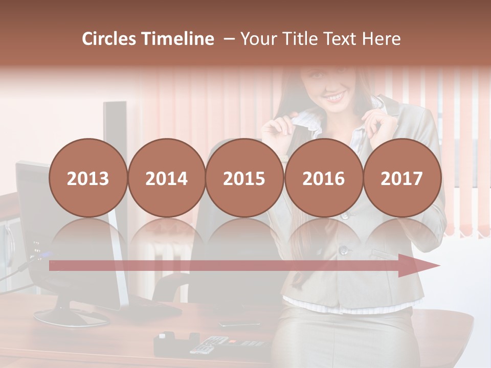 Friendly Information Girl PowerPoint Template