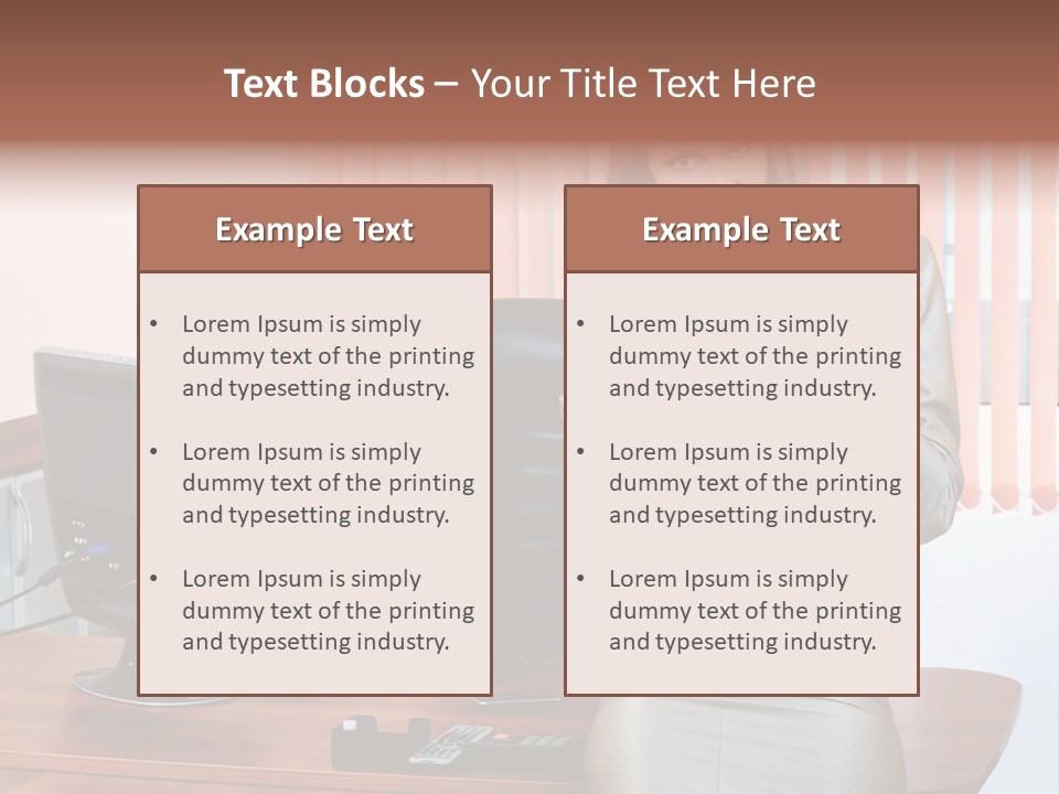 Friendly Information Girl PowerPoint Template