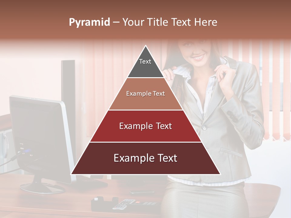 Friendly Information Girl PowerPoint Template