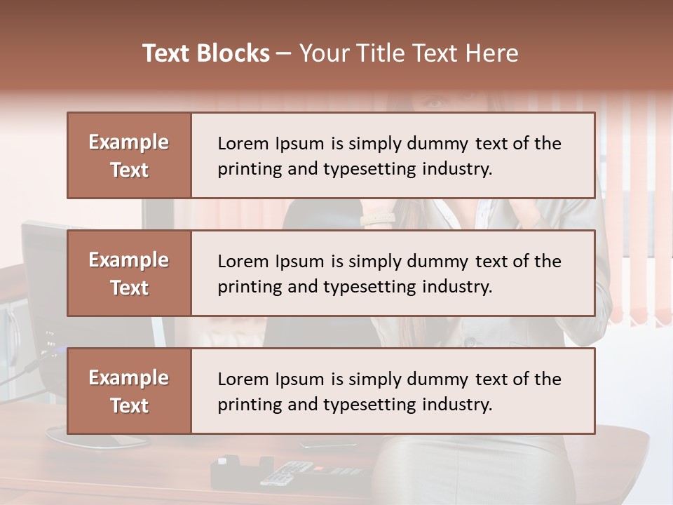 Friendly Information Girl PowerPoint Template