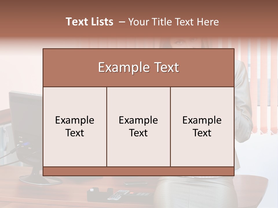 Friendly Information Girl PowerPoint Template