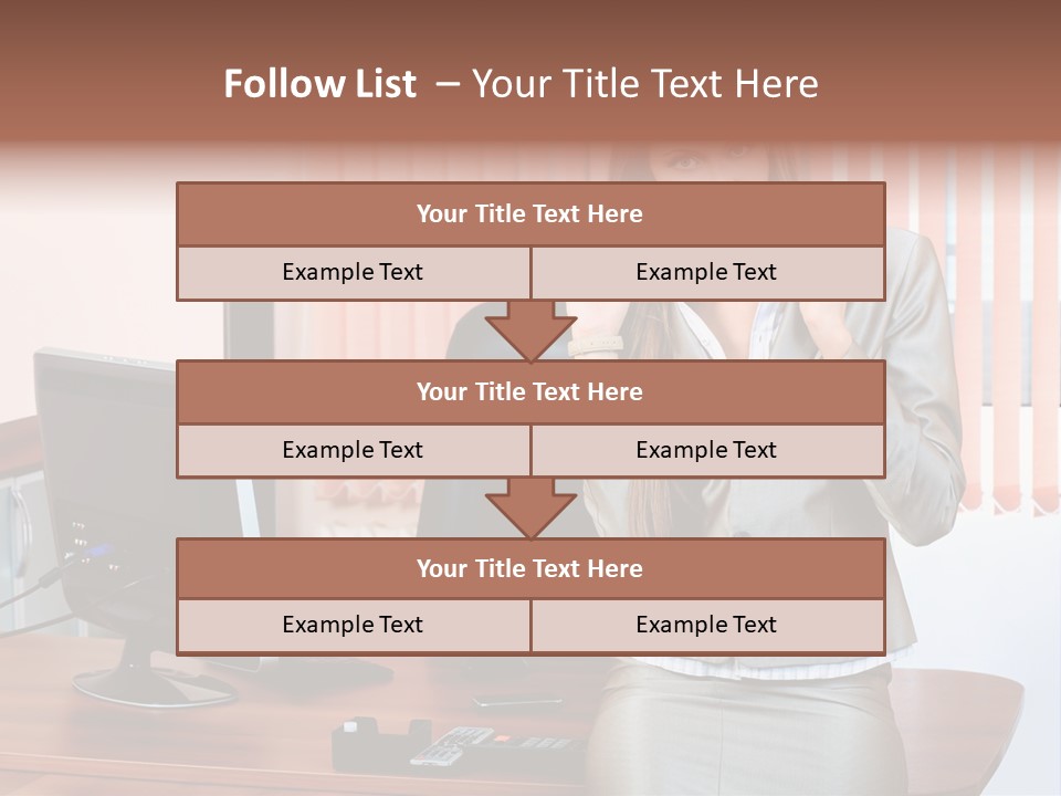 Friendly Information Girl PowerPoint Template