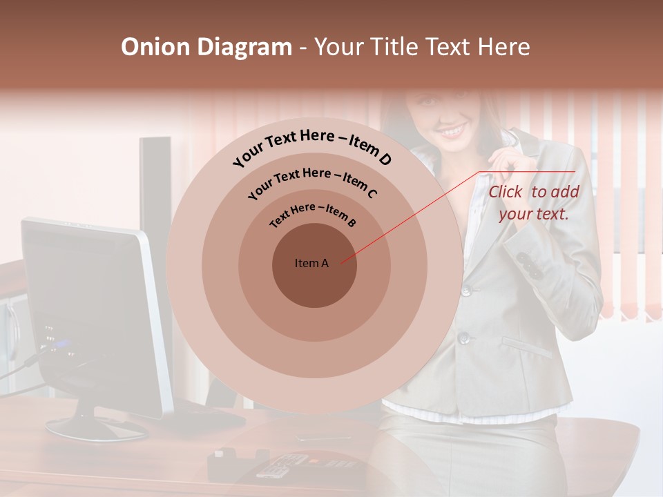 Friendly Information Girl PowerPoint Template