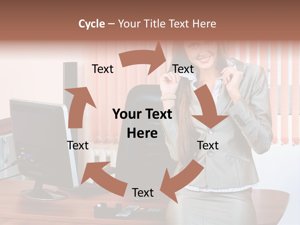 Friendly Information Girl PowerPoint Template