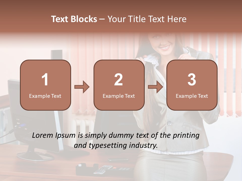 Friendly Information Girl PowerPoint Template