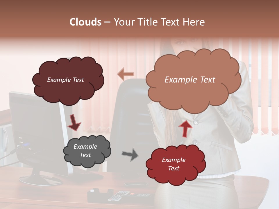 Friendly Information Girl PowerPoint Template