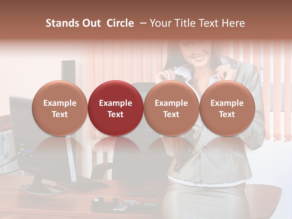 Friendly Information Girl PowerPoint Template