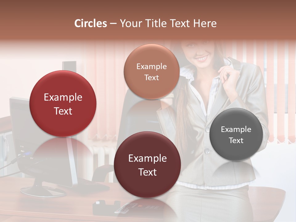 Friendly Information Girl PowerPoint Template