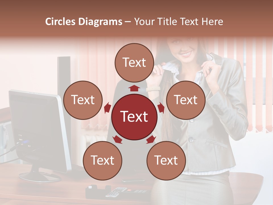 Friendly Information Girl PowerPoint Template