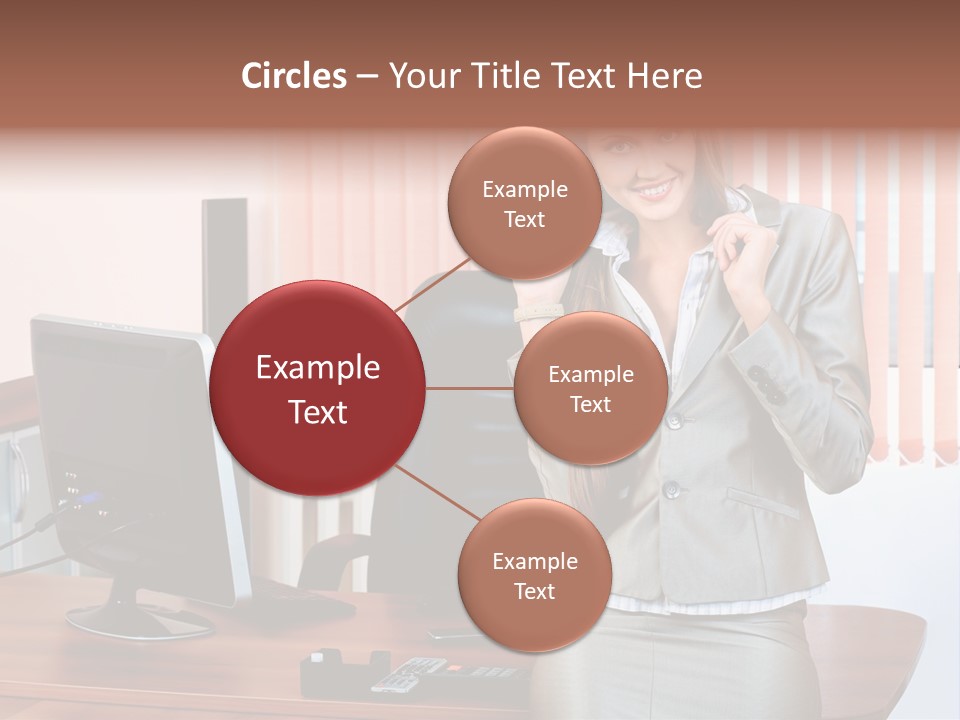 Friendly Information Girl PowerPoint Template