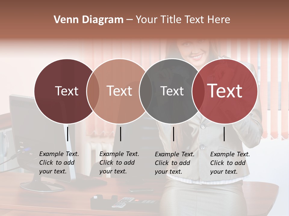 Friendly Information Girl PowerPoint Template