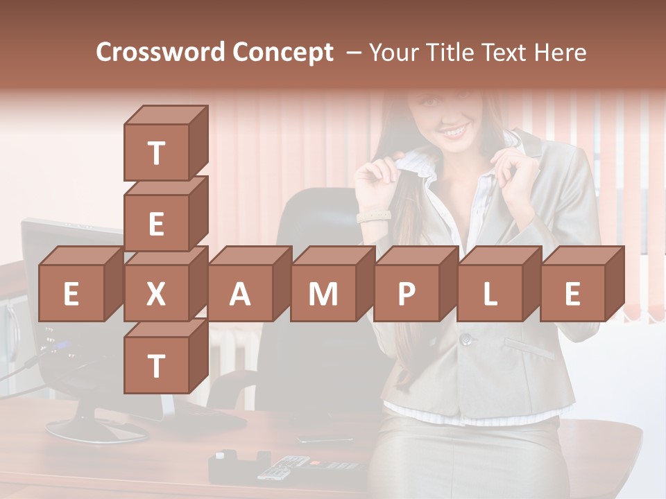 Friendly Information Girl PowerPoint Template