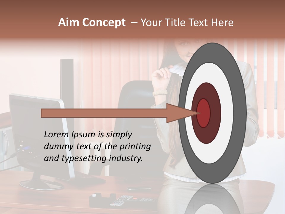 Friendly Information Girl PowerPoint Template