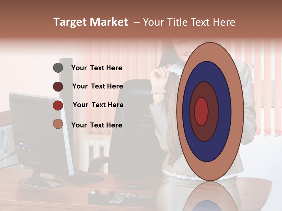 Friendly Information Girl PowerPoint Template