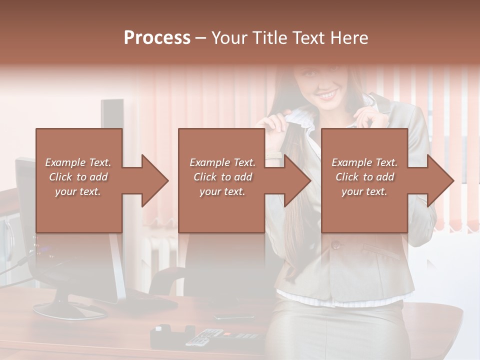 Friendly Information Girl PowerPoint Template