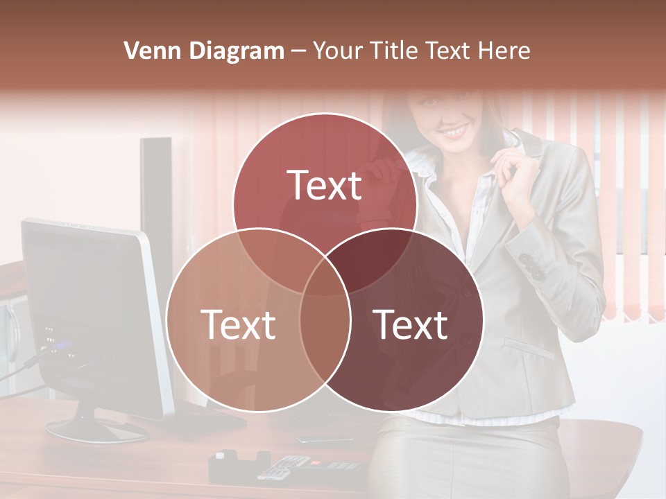 Friendly Information Girl PowerPoint Template