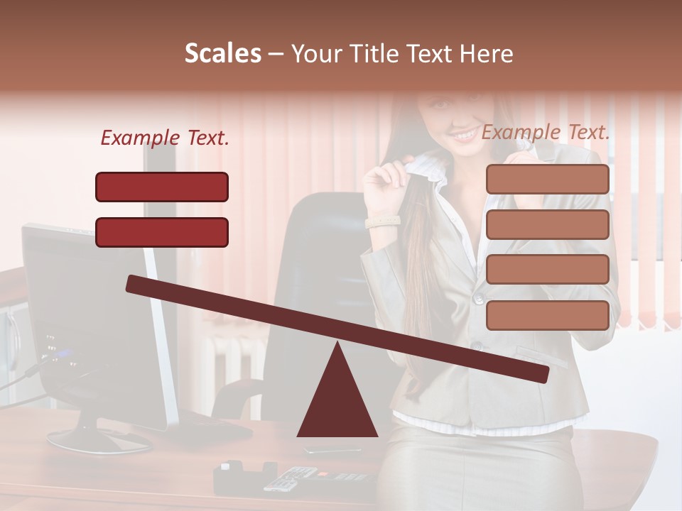 Friendly Information Girl PowerPoint Template