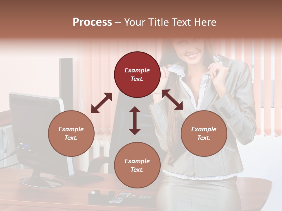 Friendly Information Girl PowerPoint Template