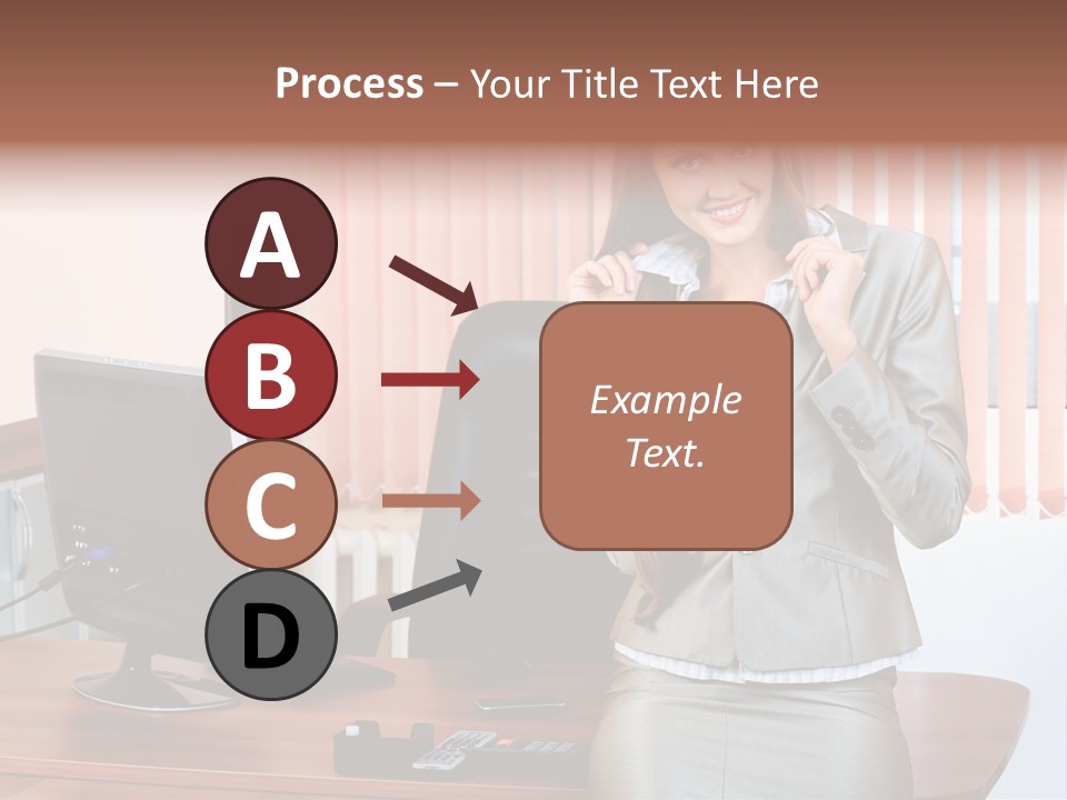 Friendly Information Girl PowerPoint Template