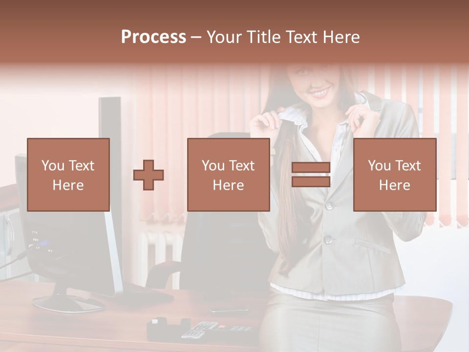 Friendly Information Girl PowerPoint Template