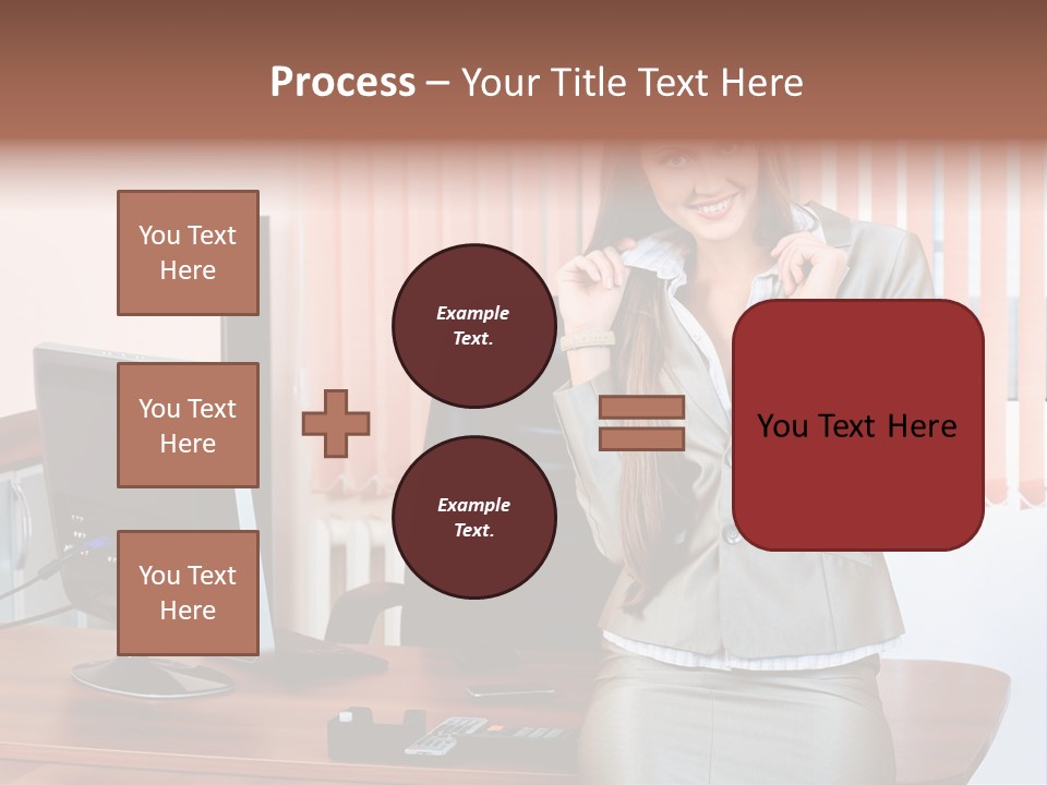 Friendly Information Girl PowerPoint Template