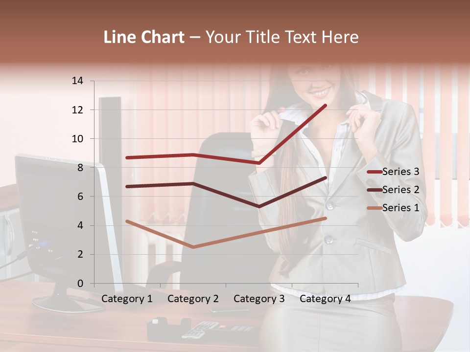 Friendly Information Girl PowerPoint Template