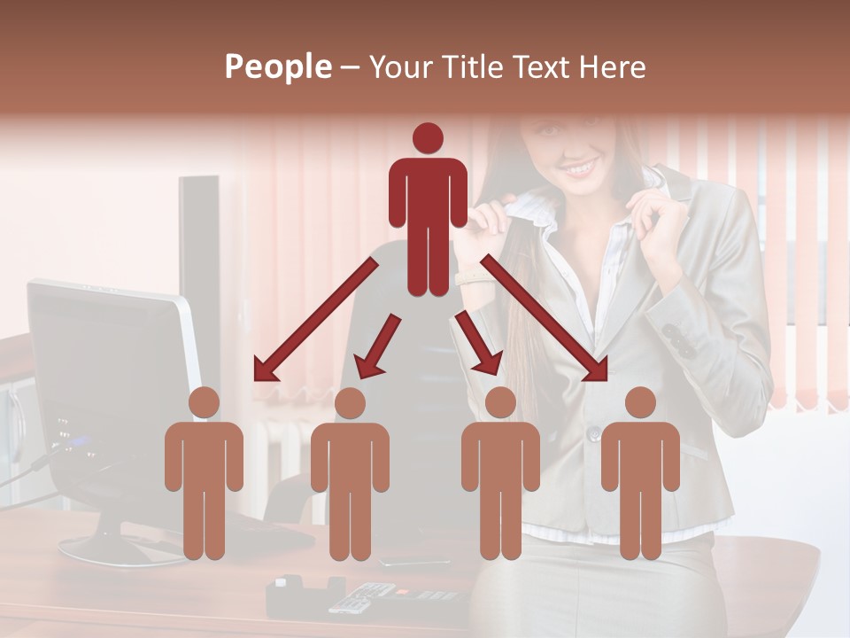 Friendly Information Girl PowerPoint Template