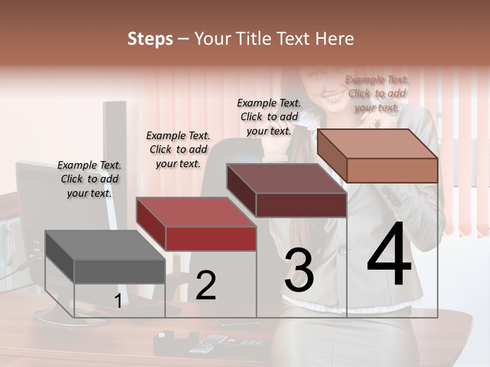 Friendly Information Girl PowerPoint Template