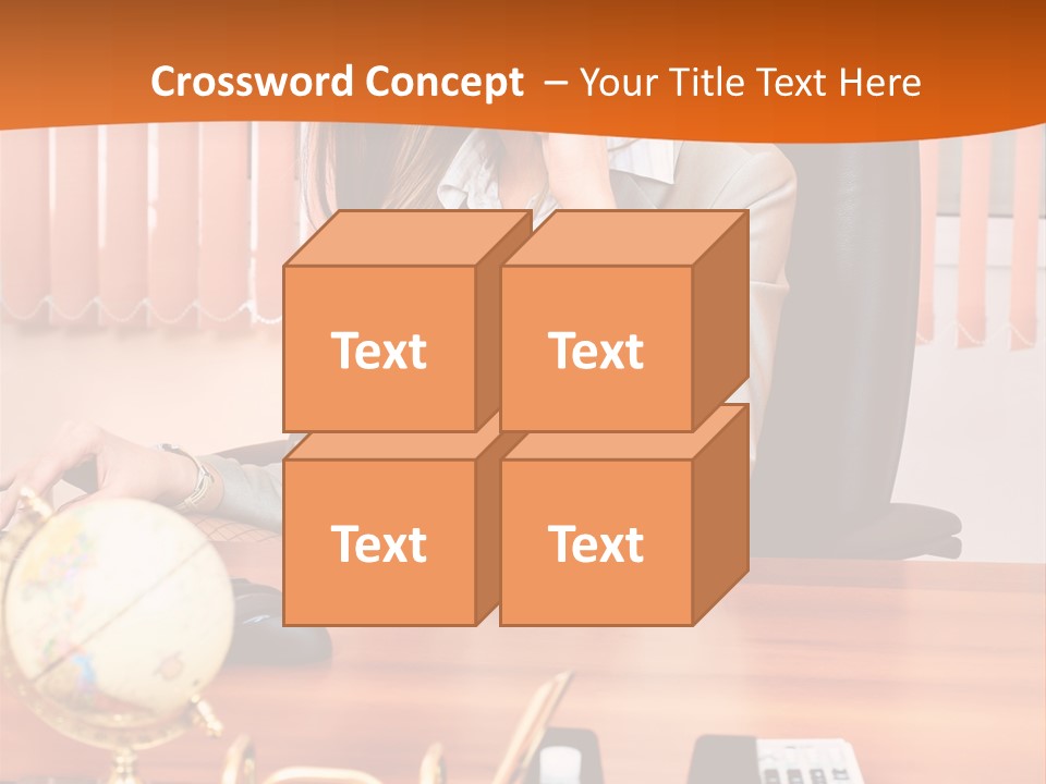 Businesswoman Communication Beautiful PowerPoint Template