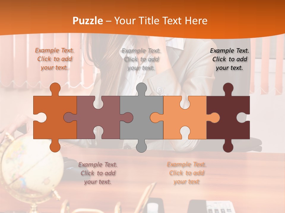 Businesswoman Communication Beautiful PowerPoint Template