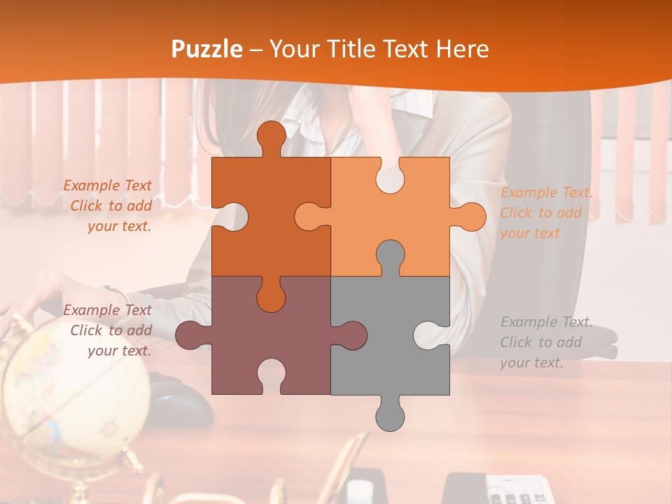 Businesswoman Communication Beautiful PowerPoint Template