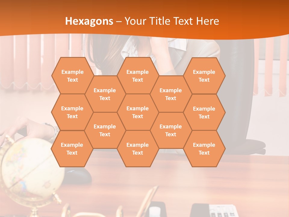 Businesswoman Communication Beautiful PowerPoint Template