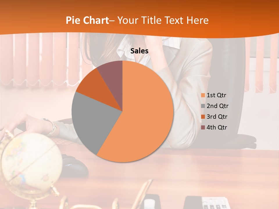 Businesswoman Communication Beautiful PowerPoint Template