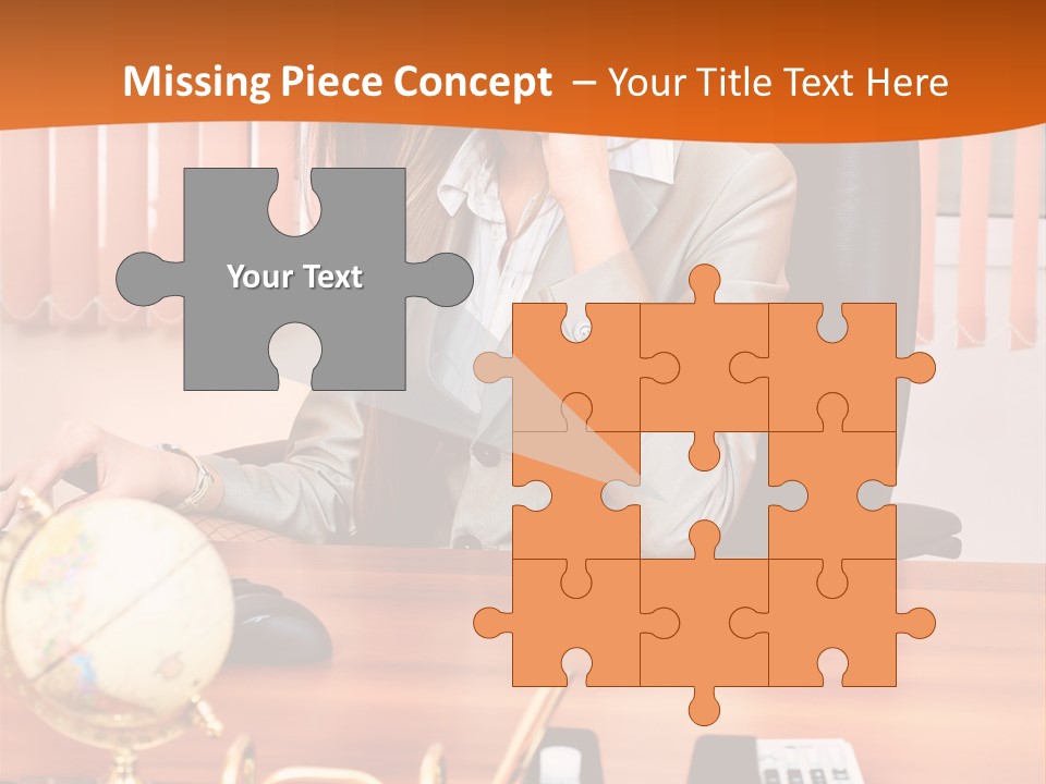 Businesswoman Communication Beautiful PowerPoint Template