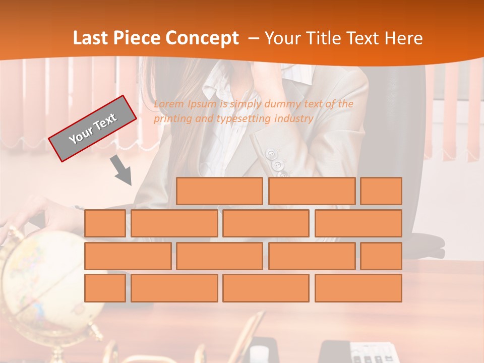 Businesswoman Communication Beautiful PowerPoint Template