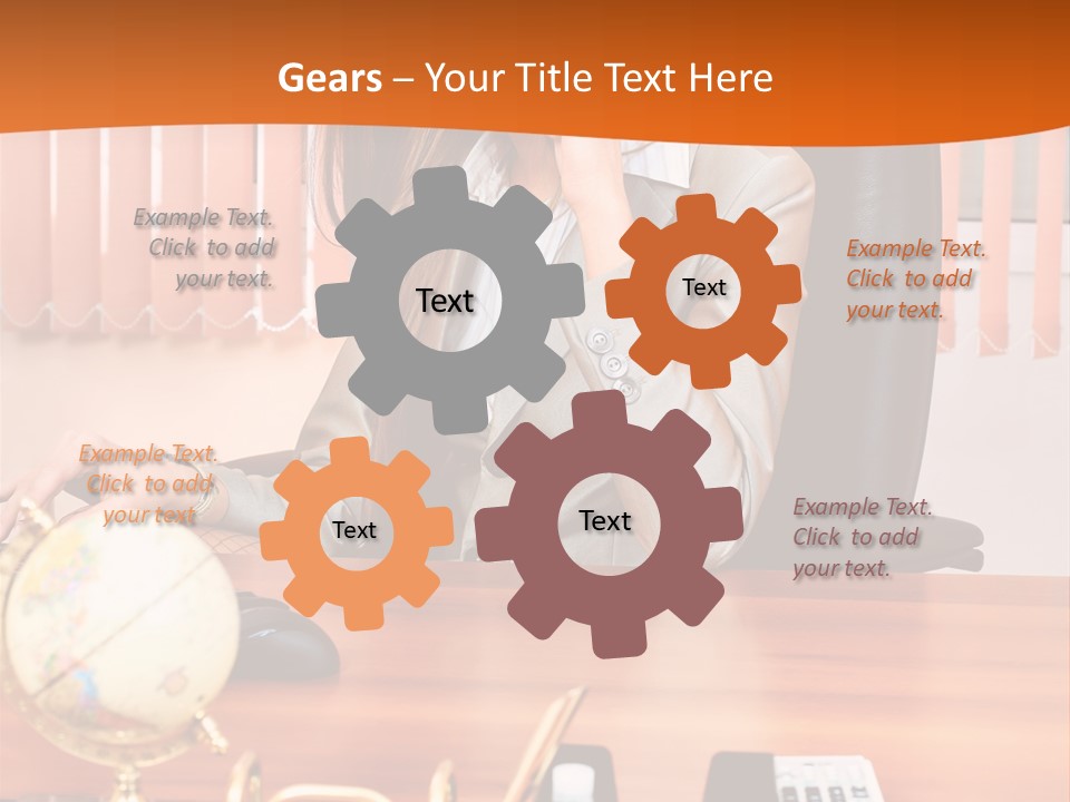 Businesswoman Communication Beautiful PowerPoint Template