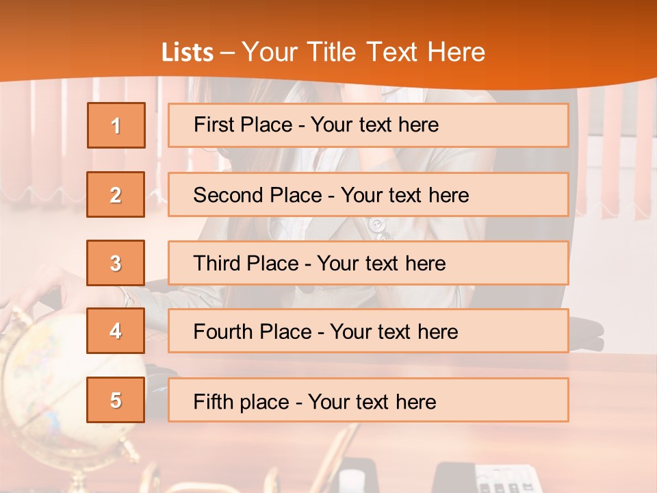 Businesswoman Communication Beautiful PowerPoint Template