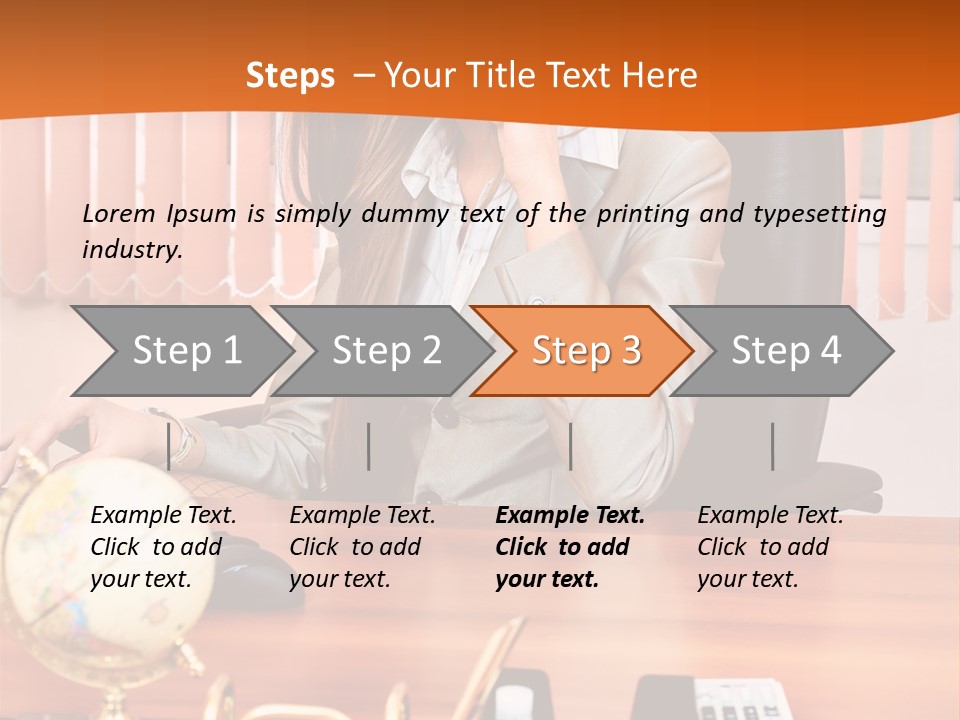 Businesswoman Communication Beautiful PowerPoint Template