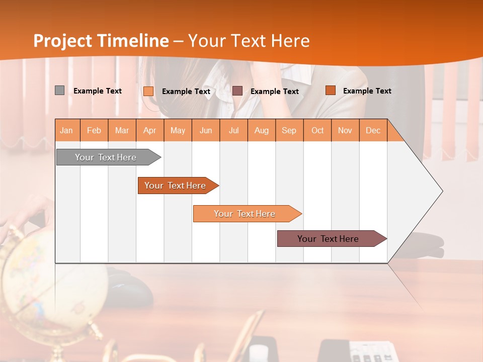 Businesswoman Communication Beautiful PowerPoint Template