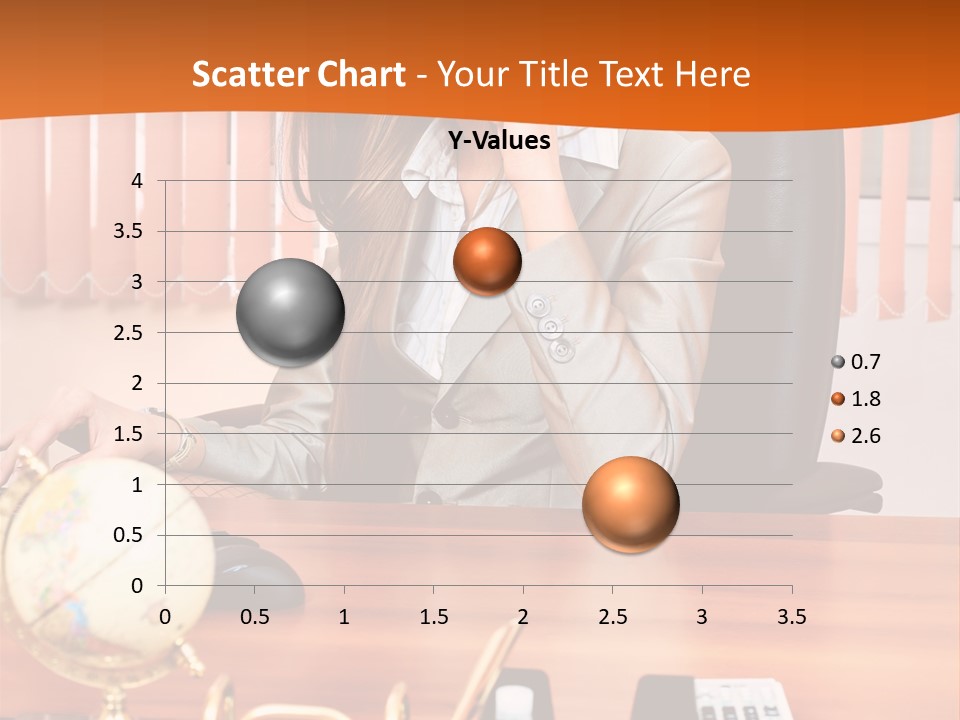 Businesswoman Communication Beautiful PowerPoint Template