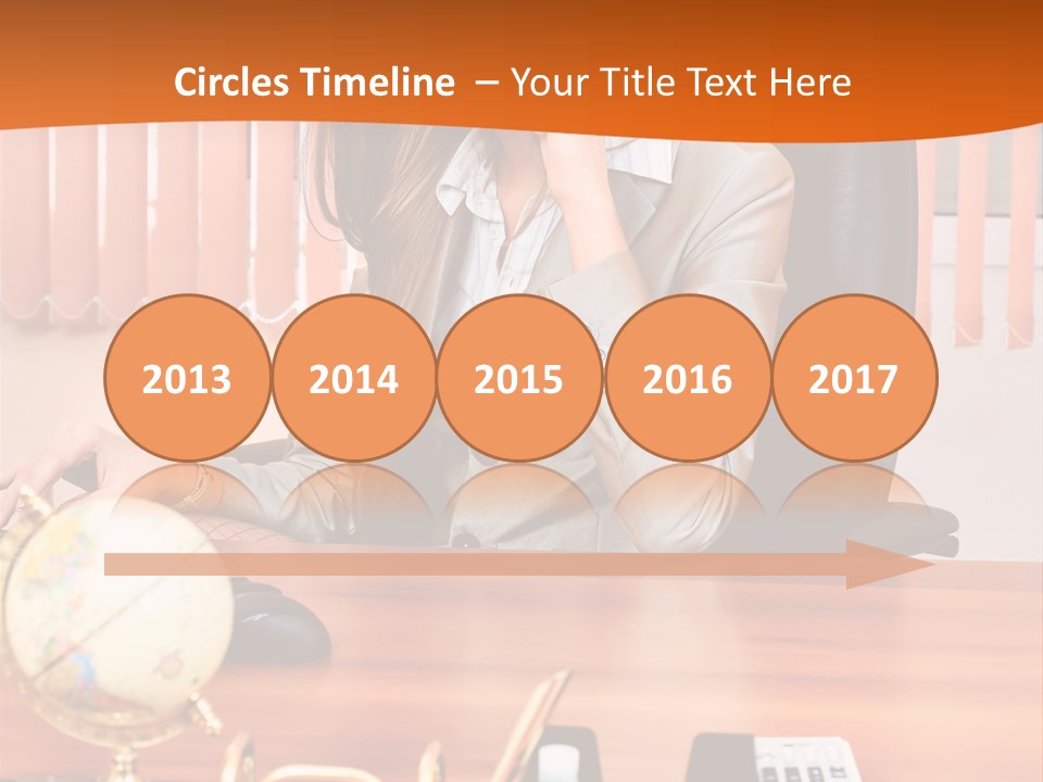 Businesswoman Communication Beautiful PowerPoint Template