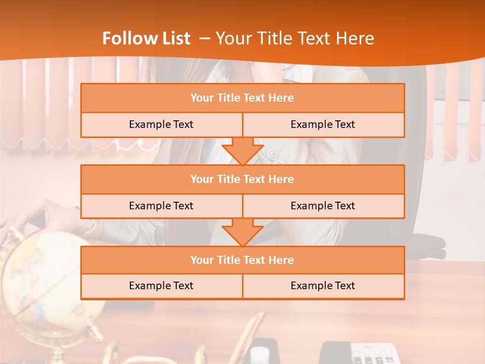 Businesswoman Communication Beautiful PowerPoint Template