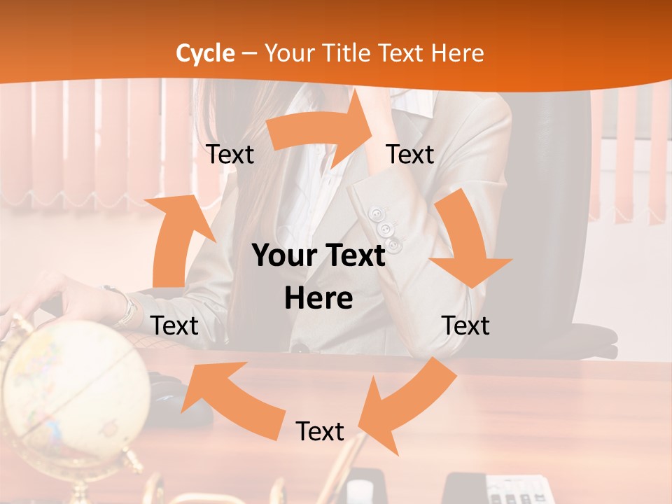 Businesswoman Communication Beautiful PowerPoint Template