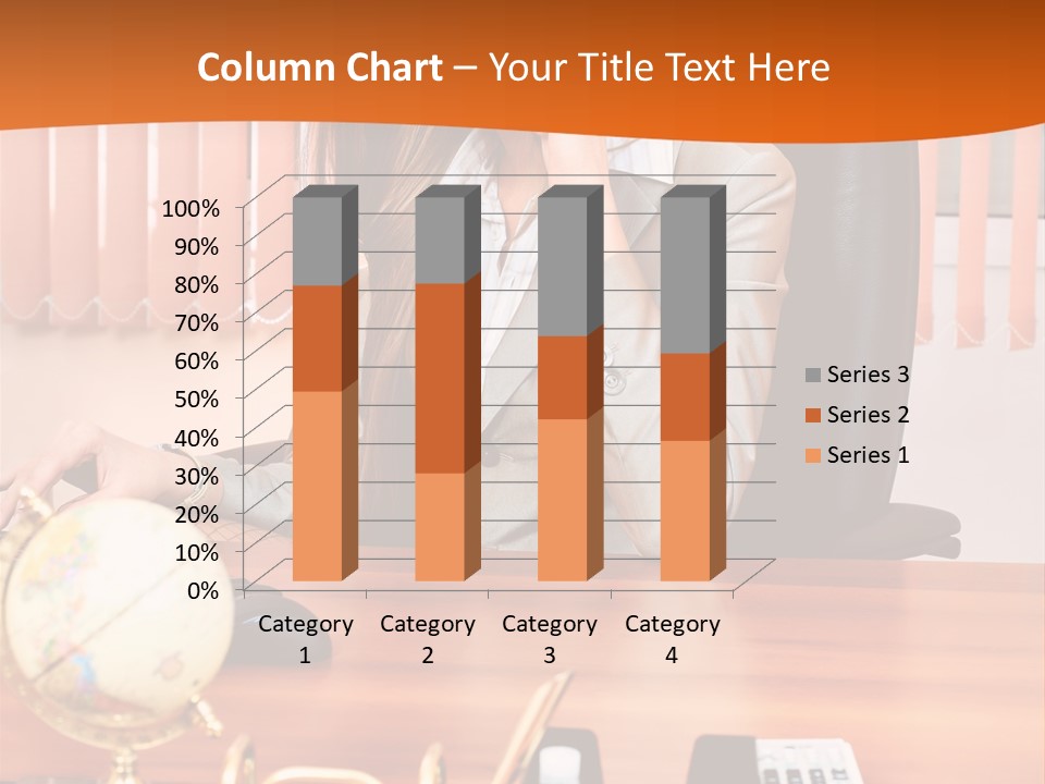 Businesswoman Communication Beautiful PowerPoint Template