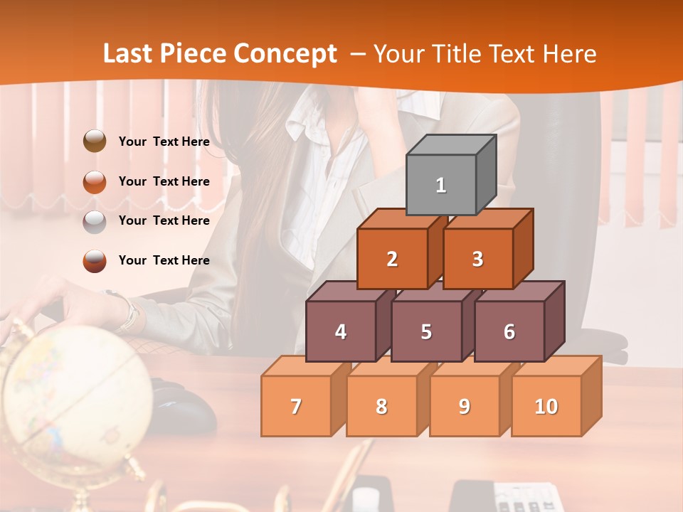 Businesswoman Communication Beautiful PowerPoint Template